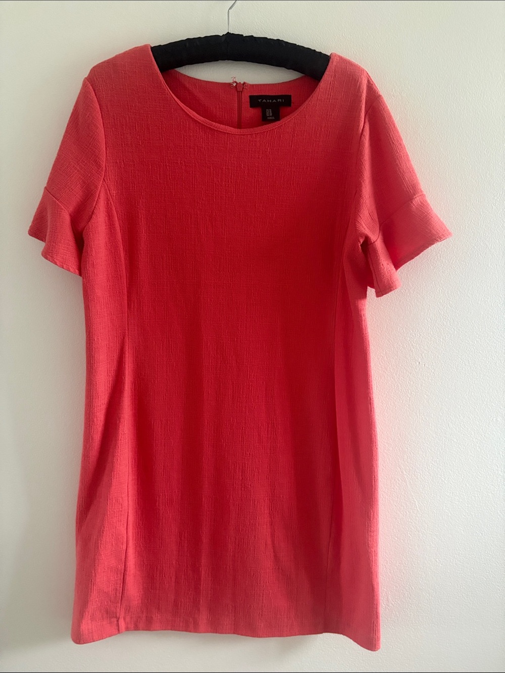Tahari Coral Ruffle Sleeve Shift Tunic